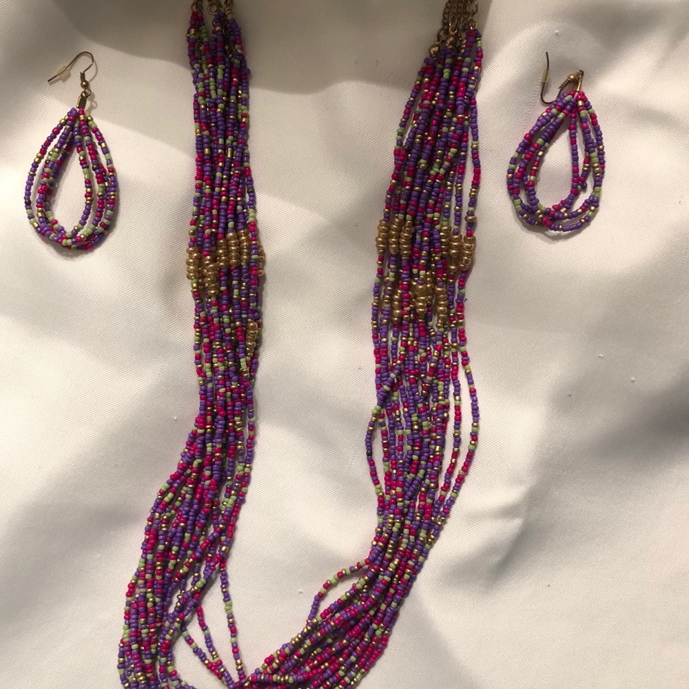 Necklace and matching earrings set